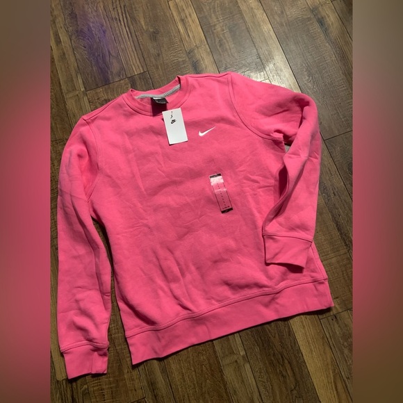 NWT Nike Standard Issue Men's cotton pink crew sweatshirt workout fall casual - Picture 3 of 5
